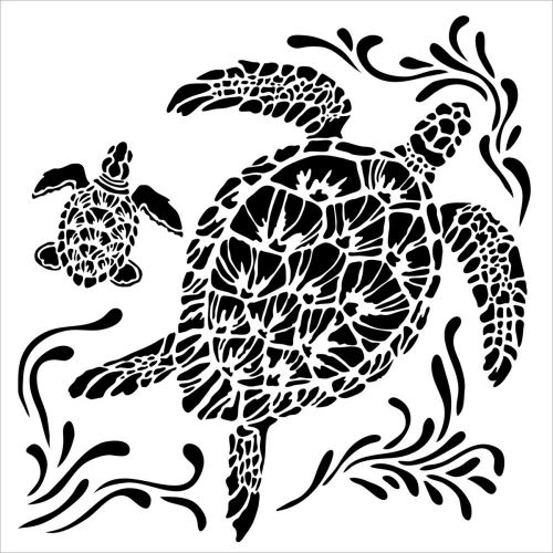 The Crafters Workshop - 12 x 12 Template - Sea Turtles